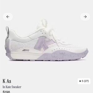 Kate Spade K as in Kate Runner, Pale Purple & White Size 7.5